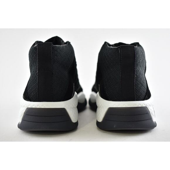 Chanel 21B Mens Black Suede White CC Logo Lace Up Mid Top Trainer Sneaker 44 11 - Picture 11 of 12